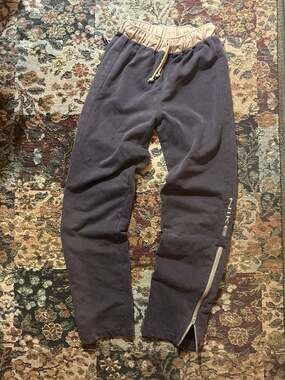 Vintage Nike Center Swoosh Contrast Waistband Zip Ankle Sweatpants